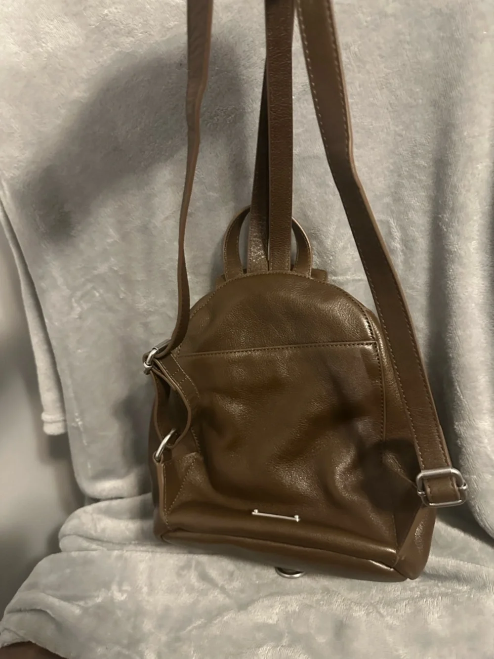 Rebecca Minkoff Medium Julian Leather Backpack Brown